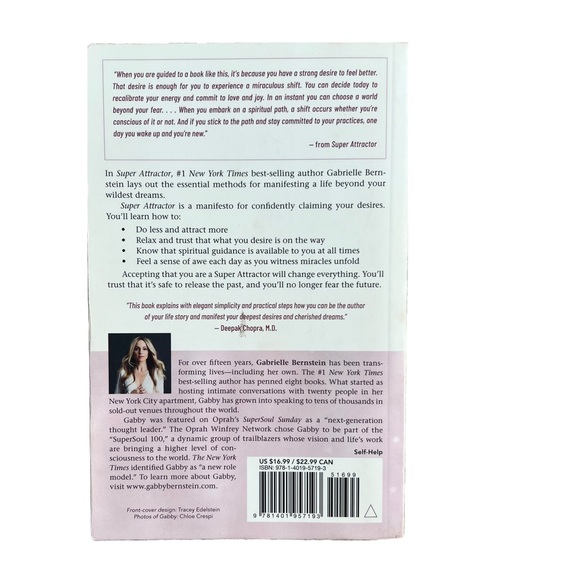 SUPER ATTRACTOR BY GABRIELLE BERNSTEIN PAPERBACK MANIFESTATION BOOK - Picture 5 of 6